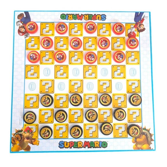 Checkers Super Mario VS Bowser Board Game Missing Rules Good Condition - Picture 2 of 6